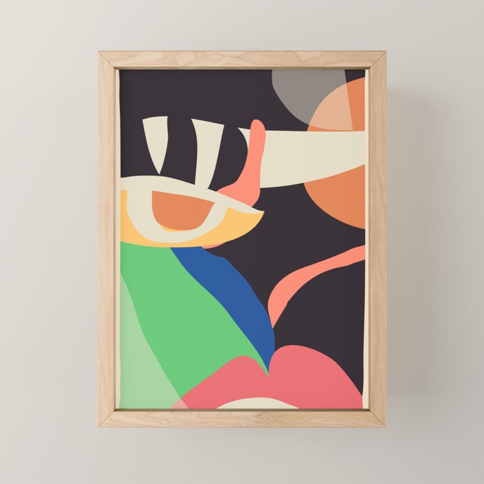 Modern Abstract Art Face 3 Mini Art Print Gallery Image 1