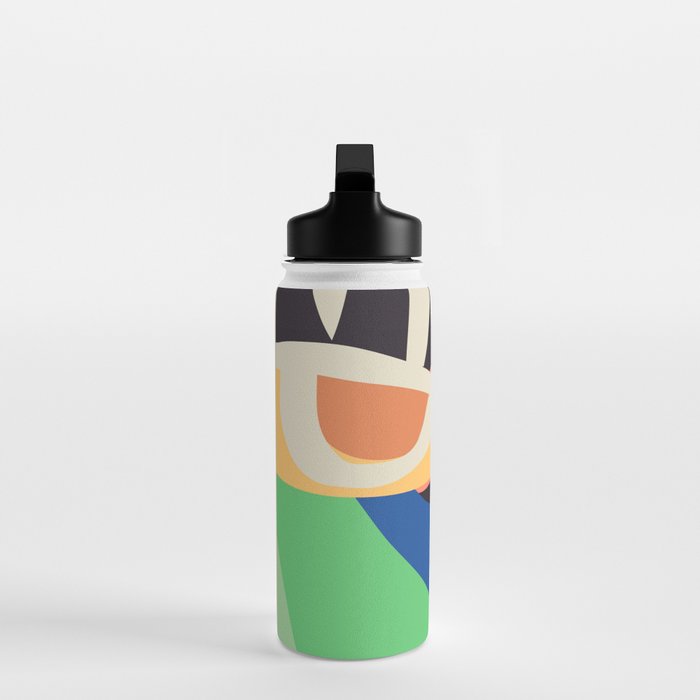 Modern Abstract Art Face 3 Water Bottle Gallery Image 3