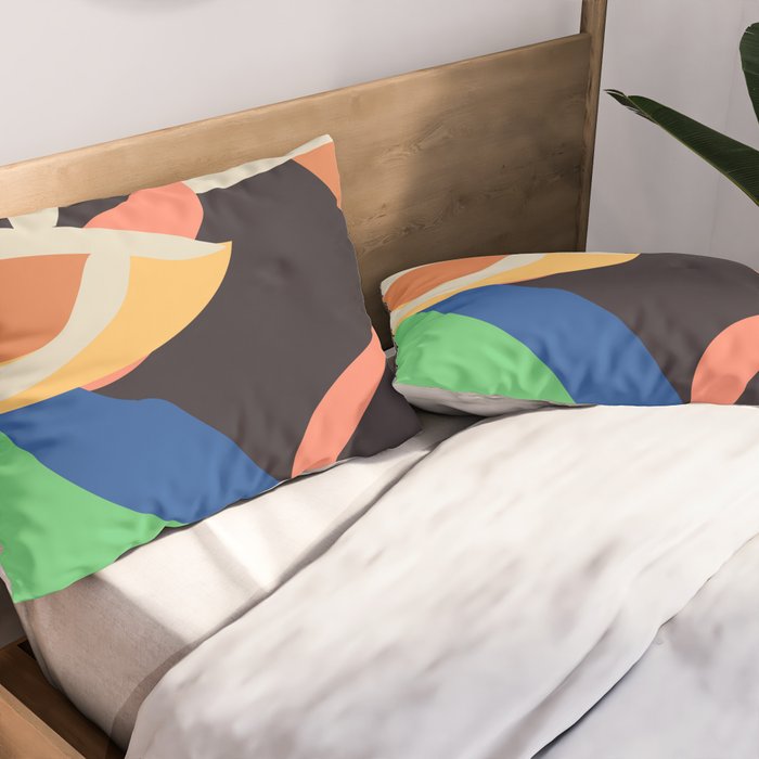 Modern Abstract Art Face 3 Pillow Sham Gallery Image 2