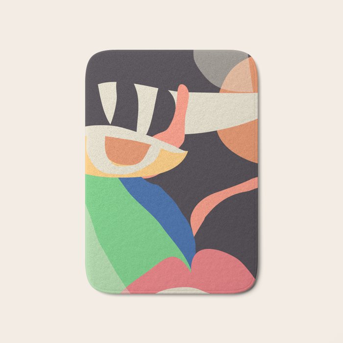 Modern Abstract Art Face 3 Bath Mat Gallery Image 1