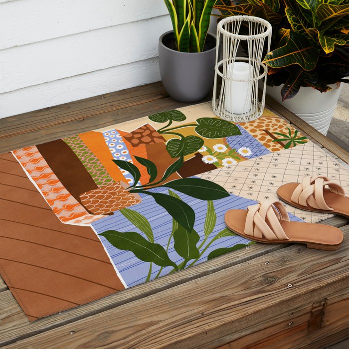 Vintage Staircase Outdoor Rug Gallery Image 2