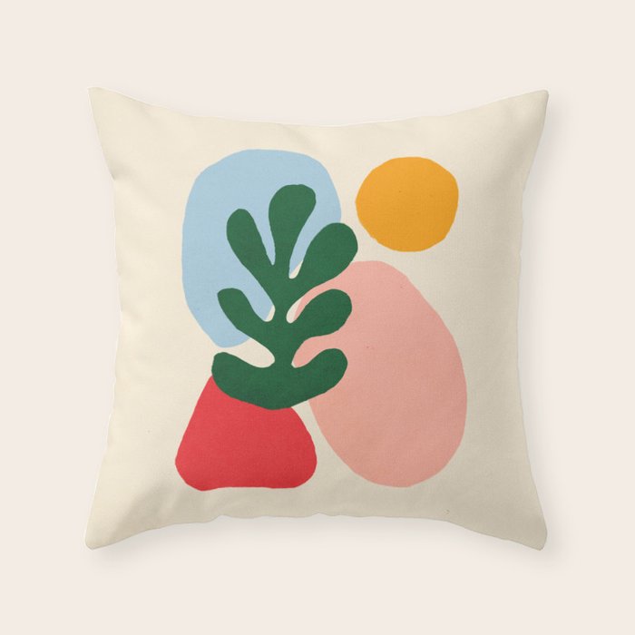 Wildlife | Cutouts by Henri Matisse Throw Pillow Gallery Image 1