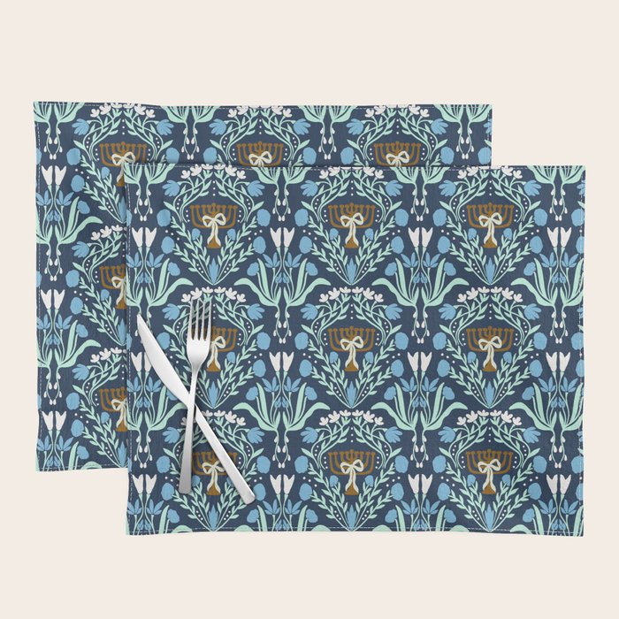 Art Nouveau Hanukkah Placemat Gallery Image 1