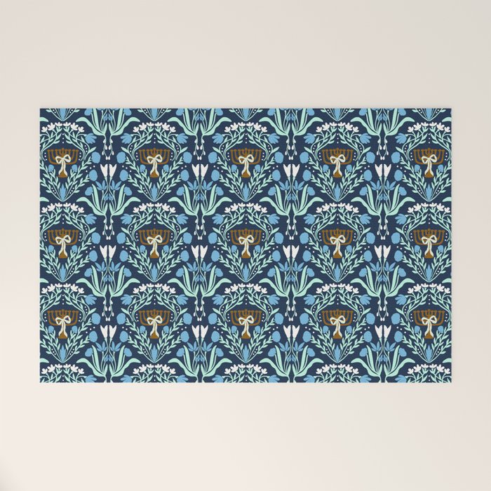 Art Nouveau Hanukkah Welcome Mat Gallery Image 1