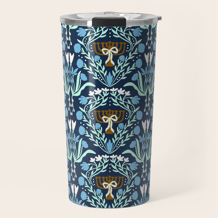 Art Nouveau Hanukkah Travel Mug Gallery Image 1