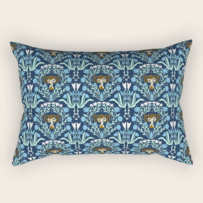 Art Nouveau Hanukkah Rectangular Pillow Gallery Image 1