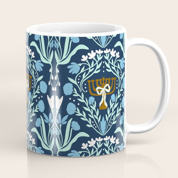 Art Nouveau Hanukkah Coffee Mug Gallery Image 1