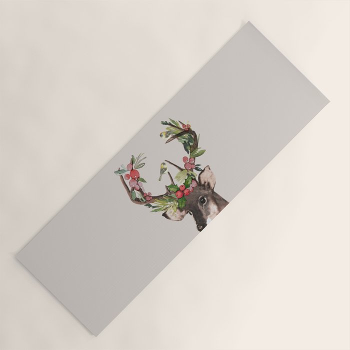 Christmas Deer Yoga Mat Gallery Image 1