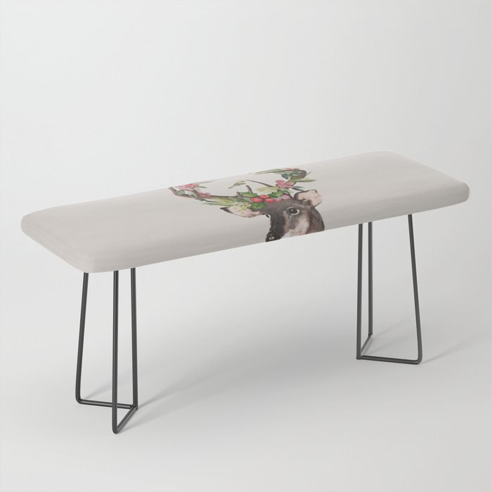 Christmas Deer Bench Gallery Image 1