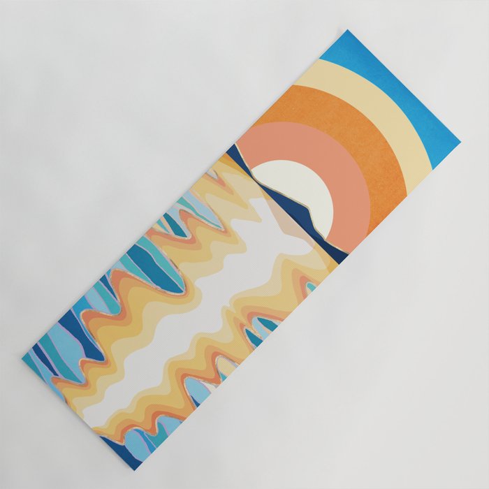 Retro Ocean Sun Yoga Mat Gallery Image 1