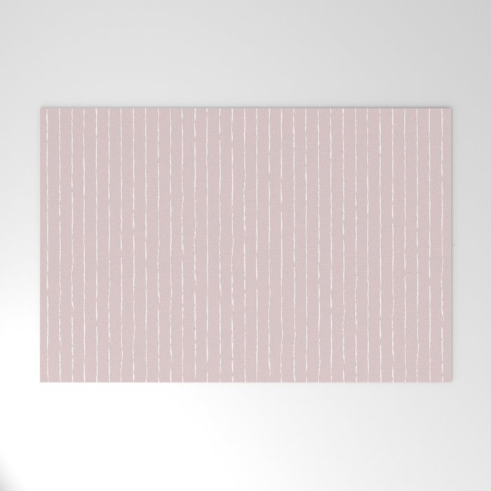 Lines II (Light Pink) Welcome Mat Gallery Image 1