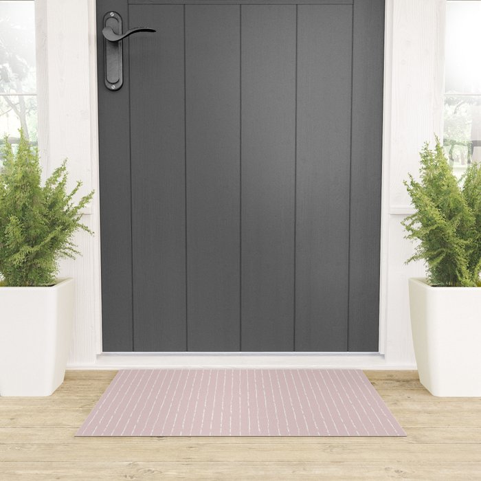 Lines II (Light Pink) Welcome Mat Gallery Image 3