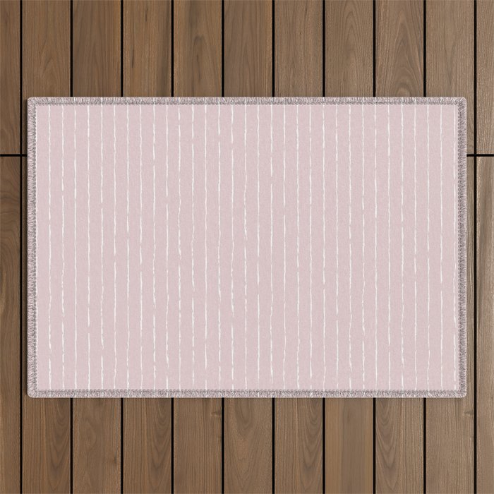 Lines II (Light Pink) Outdoor Rug Gallery Image 1