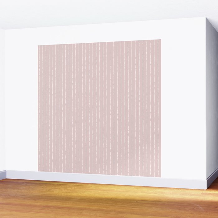 Lines II (Light Pink) Wall Mural Gallery Image 2