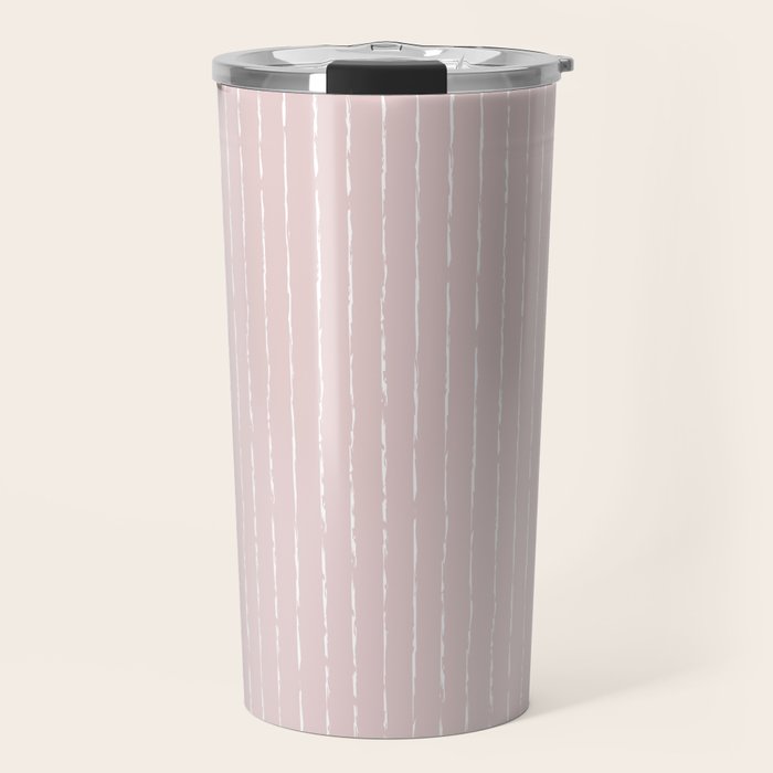 Lines II (Light Pink) Travel Mug Gallery Image 1