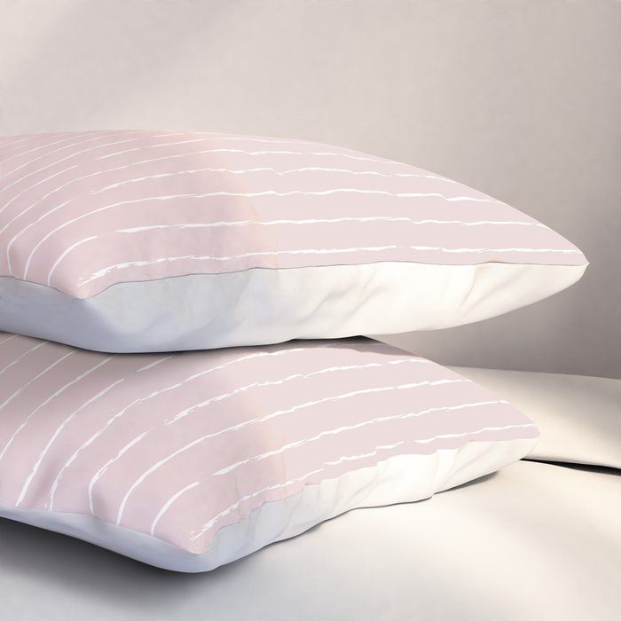 Lines II (Light Pink) Pillow Sham Gallery Image 3