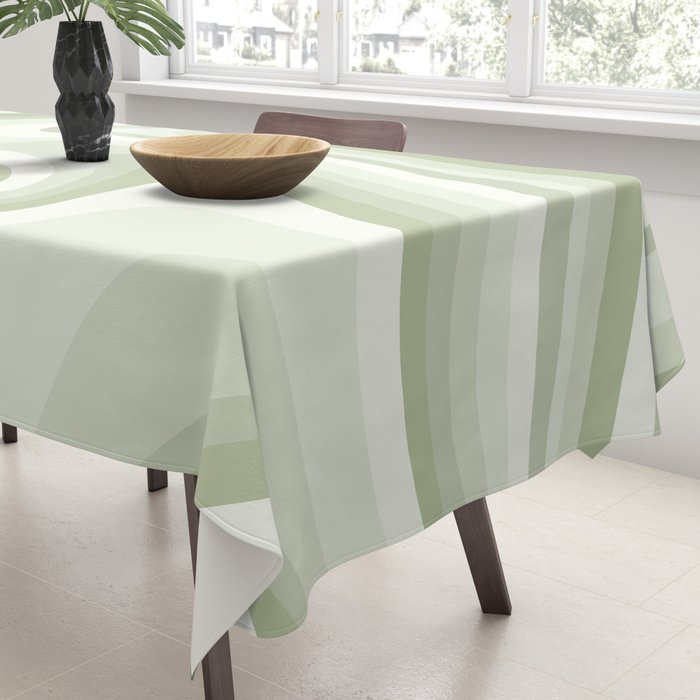Abstract Wavy Stripes LXXVIII Tablecloth Gallery Image 3