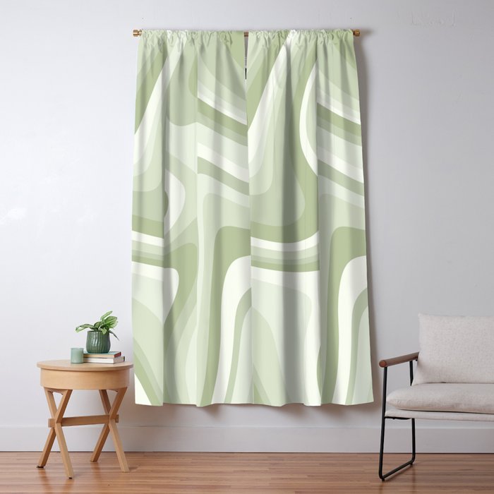 Abstract Wavy Stripes LXXVIII Window Curtain Gallery Image 1