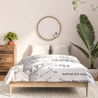 Legos Patent - Legos Brick Art - Black And White Comforter Gallery Image 3