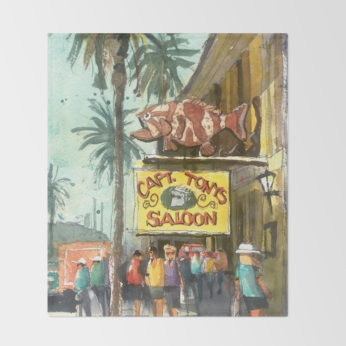 Captain Tony's, Key West Throw Blanket Gallery Image 2