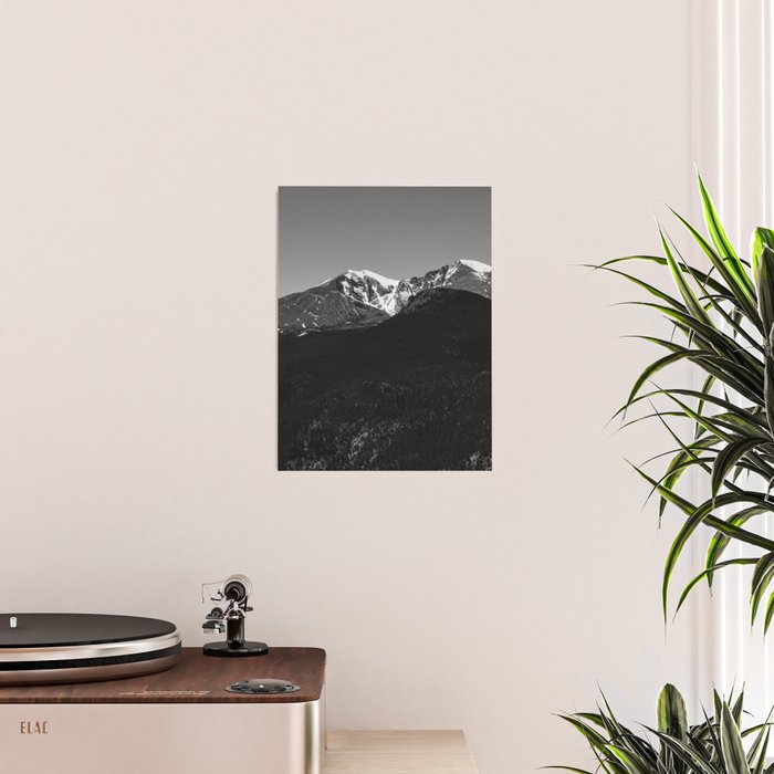 Longs Peak in Black-and-White Poster Gallery Image 2