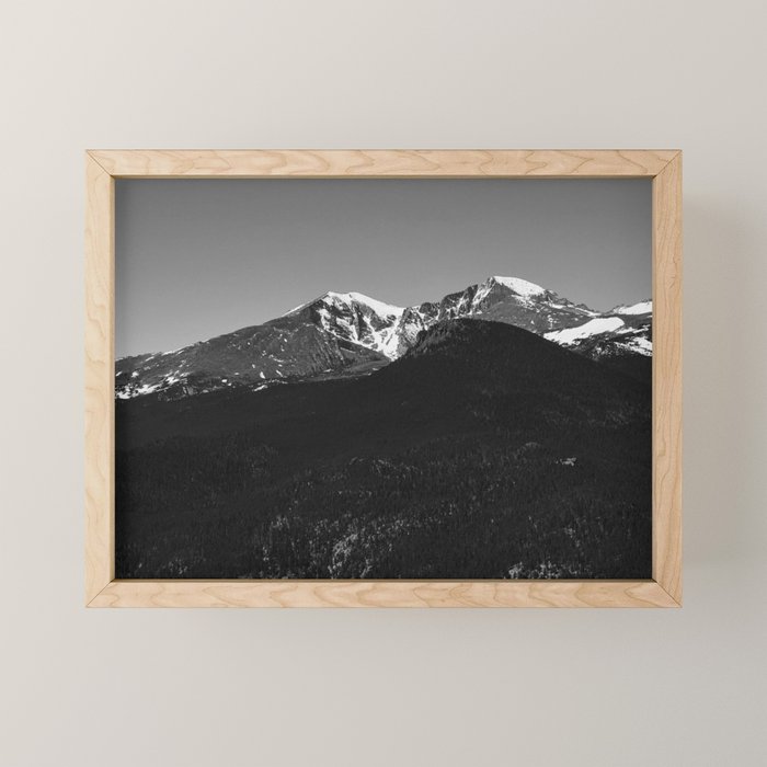 Longs Peak in Black-and-White Mini Art Print Gallery Image 1