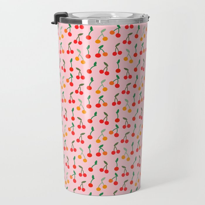 Cherry pattern Travel Mug Gallery Image 3