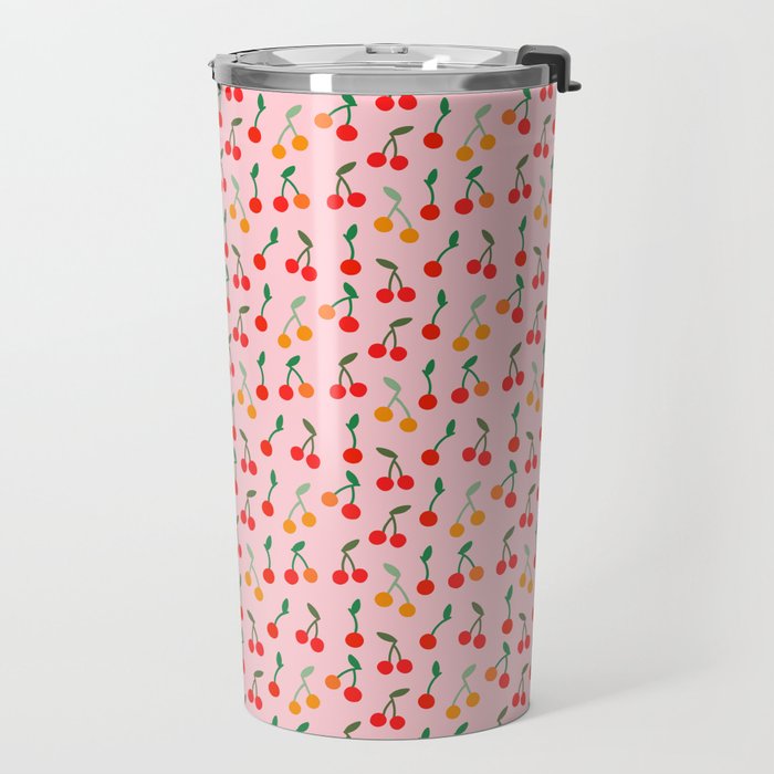 Cherry pattern Travel Mug Gallery Image 2