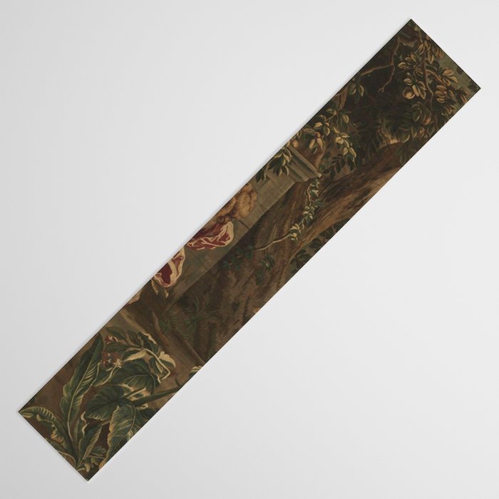 Antique 18th Century Cherub Rose Garden Tapestry Table Runner Gallery Image 3