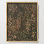 Antique 18th Century Cherub Rose Garden Tapestry Serving Tray Gallery Image 1