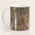 Antique 18th Century Cherub Rose Garden Tapestry Coffee Mug Gallery Image 3