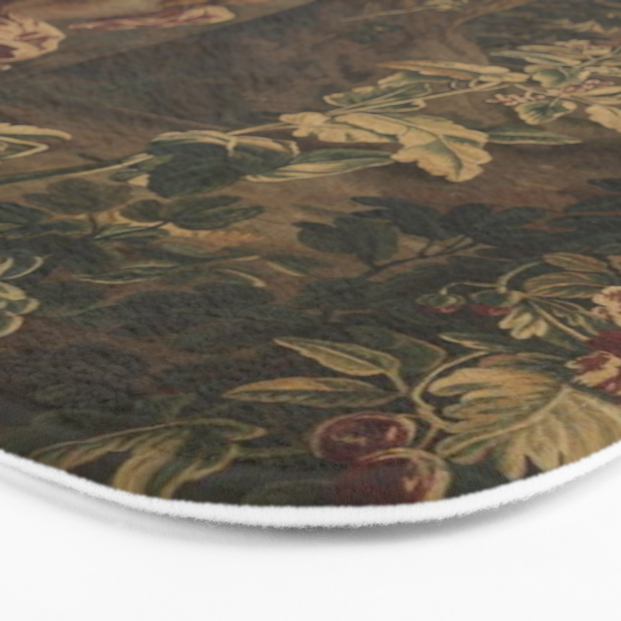 Antique 18th Century Cherub Rose Garden Tapestry Bath Mat Gallery Image 3