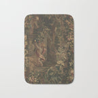 Antique 18th Century Cherub Rose Garden Tapestry Bath Mat Gallery Image 1