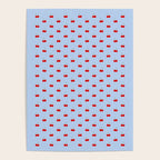 Y2K Cherries - Blue Pattern Miniature Poster Gallery Image 4