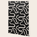 Abstract Brush Strokes: Black & White Wallpaper Gallery Image 2