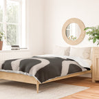 Abstract Brush Strokes: Black & White Duvet Cover Gallery Image 2