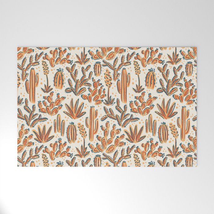 Cactus Desert - vintage primary  Welcome Mat Gallery Image 1