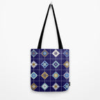 Talavera Mexican Tile - Navy & Bronze Palette Tote Bag Gallery Image 2