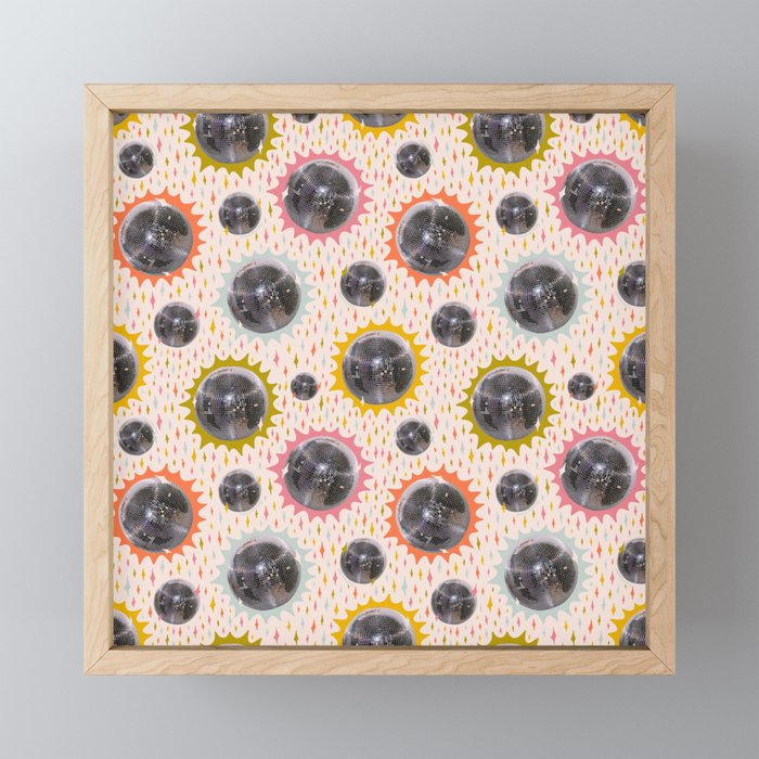 Disco Ball Collage Print Mini Art Print Gallery Image 1