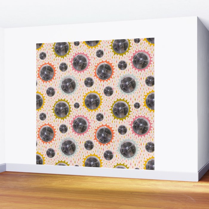 Disco Ball Collage Print Wall Mural Gallery Image 2