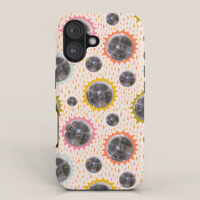 Disco Ball Collage Print iPhone Case Gallery Image 1