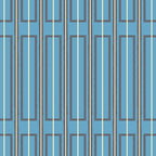 Eclectic Geometric Minimalist Geo Box Striped Pattern in Bold Blue Brown Cream Coffee Mug Gallery Image 2