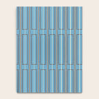 Eclectic Geometric Minimalist Geo Box Striped Pattern in Bold Blue Brown Cream Notebook Gallery Image 4