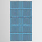 Eclectic Geometric Minimalist Geo Box Striped Pattern in Bold Blue Brown Cream Tablecloth Gallery Image 2