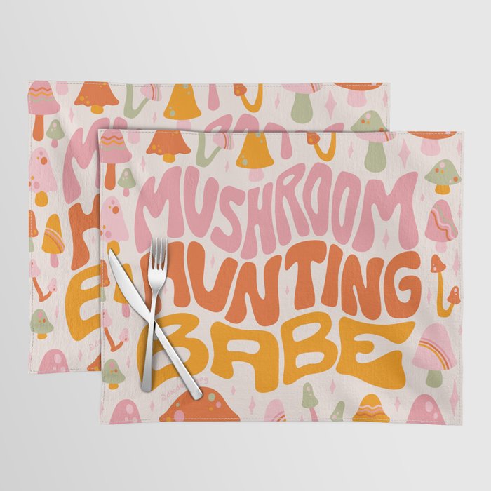 Mushroom Hunting Babe Placemat Gallery Image 1