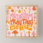 Mushroom Hunting Babe Mini Art Print Gallery Image 1