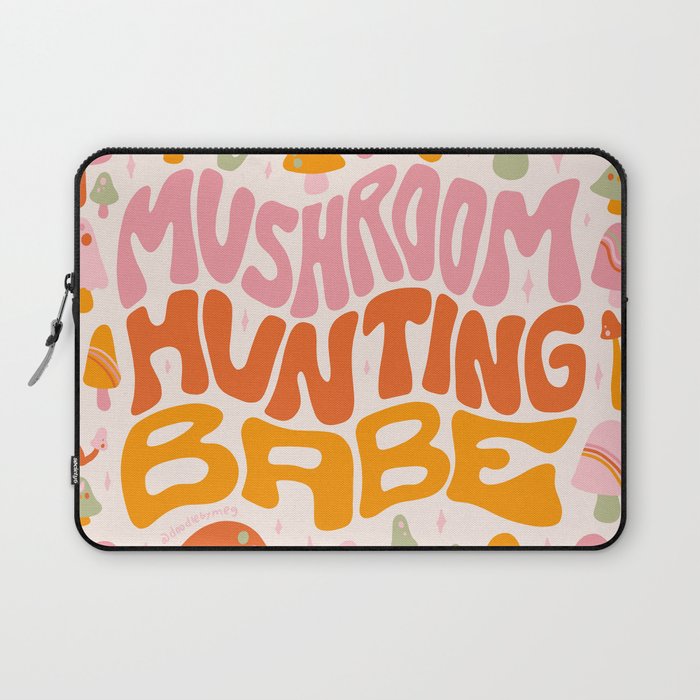 Mushroom Hunting Babe Laptop Sleeve Gallery Image 1