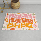 Mushroom Hunting Babe Rug Gallery Image 1