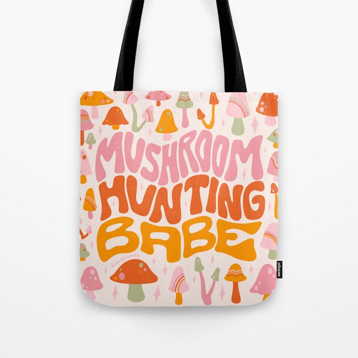 Mushroom Hunting Babe Tote Bag Gallery Image 1