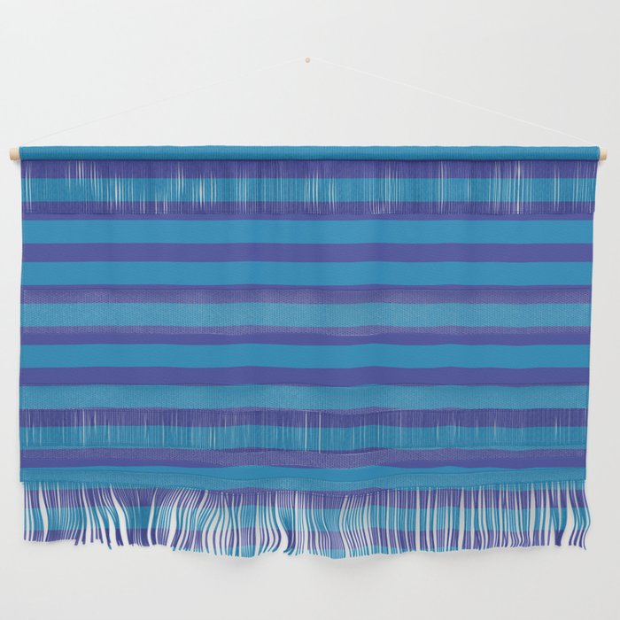 Bold Stripes in Double Blue Wall Hanging Gallery Image 1